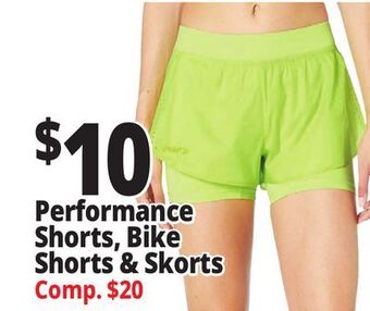 Ocean State Job Lot Performance shorts, bike shorts & skorts offer