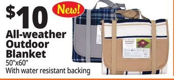 Ocean State Job Lot All-weather outdoor blanket offer