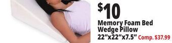 Ocean State Job Lot Memory foam bed wedge pillow 22x22x7.5 offer