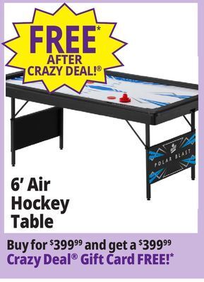 Ocean State Job Lot Fat cat polar blast folding air hockey table, 6' offer
