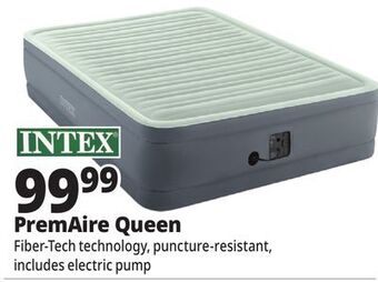 Ocean State Job Lot Intex queen dura-beam premaire i elevated air mattress with internal pump offer
