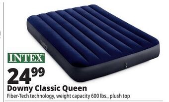 Ocean State Job Lot Intex queen dura-beam classic downy air mattress offer