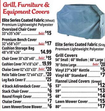 Ocean State Job Lot Grill, furniture & equipment covers offer