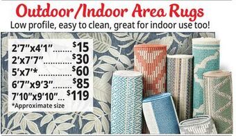 Ocean State Job Lot Outdoor/indoor area rugs offer