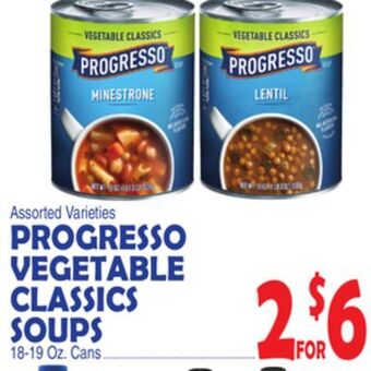 Bravo Supermarkets Progresso vegetable classics soups offer