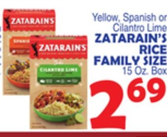 Bravo Supermarkets Zatarain's rice family size offer