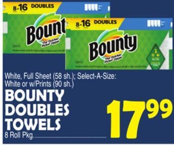 Bravo Supermarkets Bounty doubles towels offer