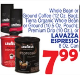 Bravo Supermarkets Lavazza espresso 8 oz. can offer