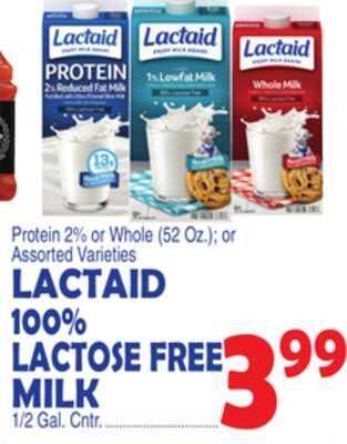 Bravo Supermarkets Lactaid 100% lactose free milk offer