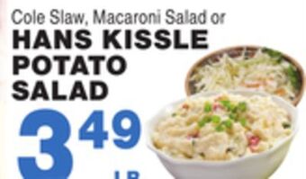 Bravo Supermarkets Hans kissle potato salad offer