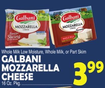 Bravo Supermarkets Galbani mozzarella cheese offer