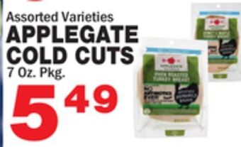 Bravo Supermarkets Applegate cold cuts offer