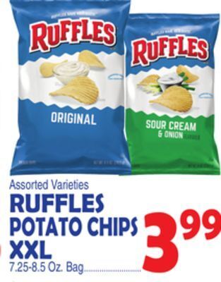 Bravo Supermarkets Ruffles potato chips xxl offer