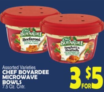 Bravo Supermarkets Chef boyardee microwave bowls offer