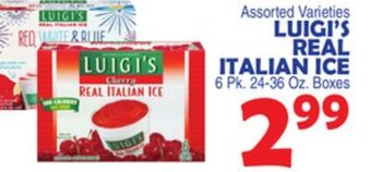 Bravo Supermarkets Luigi's real italian ice offer