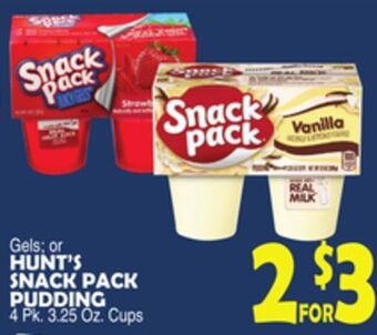 Bravo Supermarkets Hunt's snack pack pudding offer