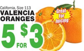 Bravo Supermarkets Valencia oranges offer