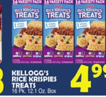Bravo Supermarkets Kellogg's rice krispies treats offer