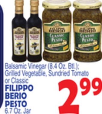 Bravo Supermarkets Filippo berio pesto 6.7 oz. jar offer