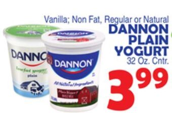 Bravo Supermarkets Dannon plain yogurt offer