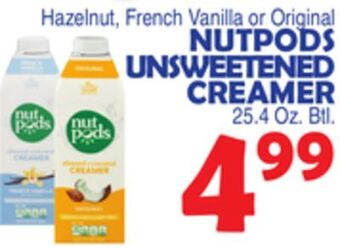 Bravo Supermarkets Nutpods unsweetened creamer offer