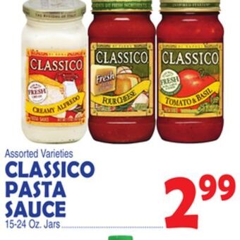 Bravo Supermarkets Classico pasta sauce offer