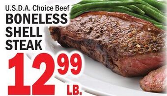 C Town Boneless shell steak offer