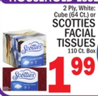 C Town Scotties facial tissues 110 ct. box offer