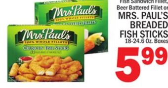 C Town Mrs. paul's breaded fish sticks offer
