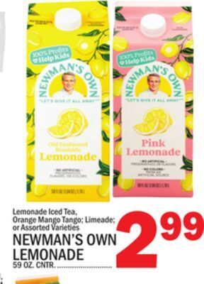 C Town Newman's own lemonade offer
