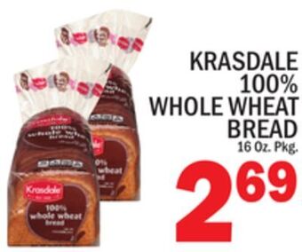 C Town Krasdale 100% whole wheat bread offer