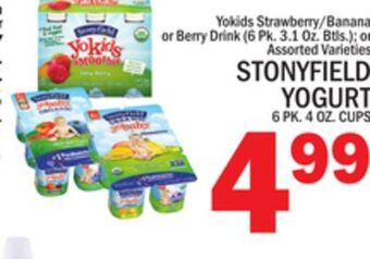 C Town Stonyfield yogurt 6 pk. 4 oz. cups offer