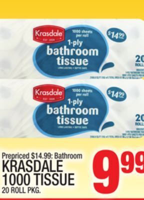 C Town Krasdale 1000 tissue offer