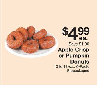 Fairway Store Market Apple crisp or pumpkin donuts offer