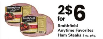 ACME Smithfield anytime favorites ham steaks offer