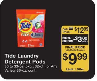Fairway Store Market Tide laundry detergent pods offer
