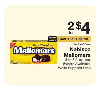 Fairway Store Market Nabisco mallomars offer