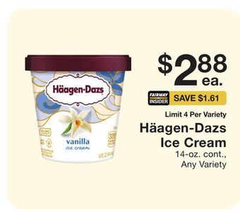 Fairway Store Market Häagen-dazs ice cream offer