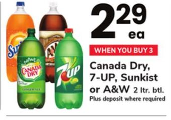 ACME Canada dry, 7-up, sunkist or a & w offer