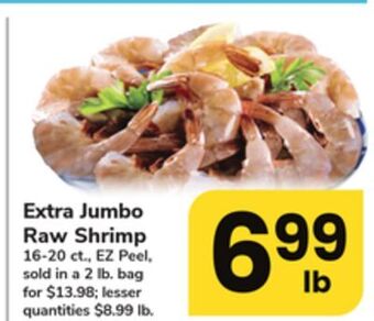 ACME Extra jumbo raw shrimp offer