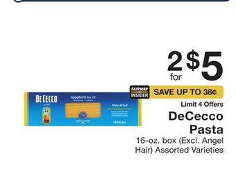 Fairway Store Market Dececco pasta offer