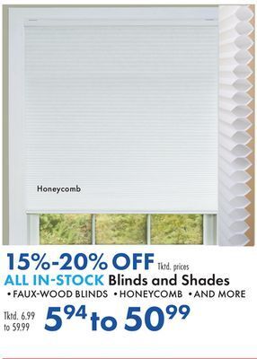Boscov's All in-stock blinds and shades offer