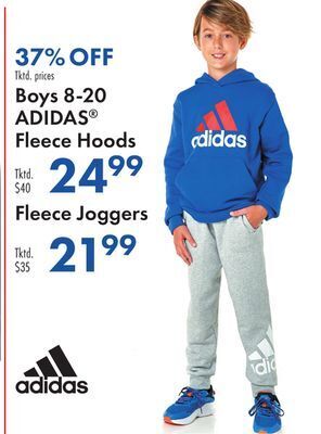 Boscov's Boys 8-20 adidas fleece hoods offer