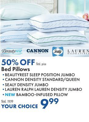 Boscov's Bed pillows offer
