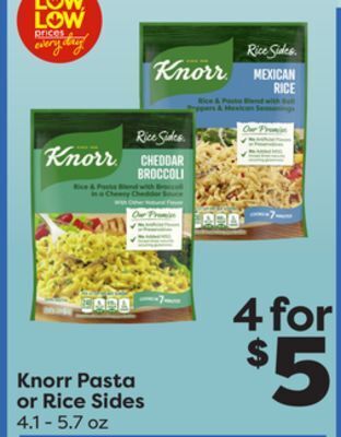 Weis Markets Knorr pasta or rice sides offer