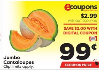 Weis Markets Jumbo cantaloupes offer