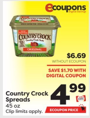Weis Markets Country crock spreads offer