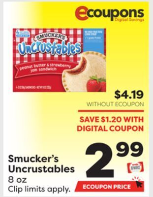 Weis Markets Smucker's uncrustables offer