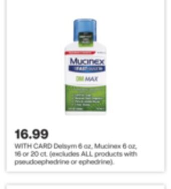 CVS Delsym 6 oz, mucinex 6 oz, 16 or 20 ct offer
