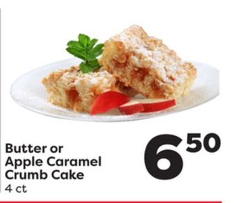Weis Markets Butter or apple caramel crumb cake offer